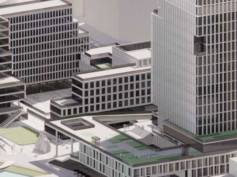 Modern City Block -A16 Modelo 3D