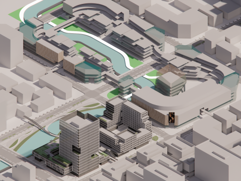 Modern City Block -A16 Modelo 3D