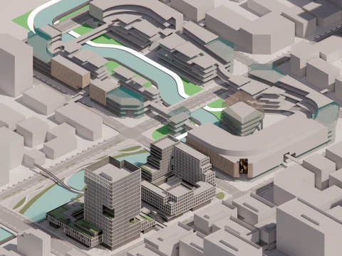 Modern City Block -A16 3D Model