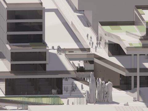 Modern City Block -A16 3D Model