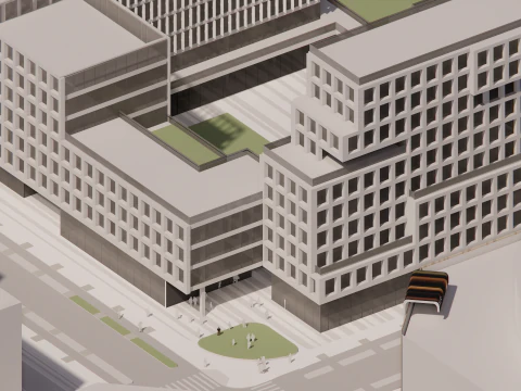 Modern City Block -A16 3D Model