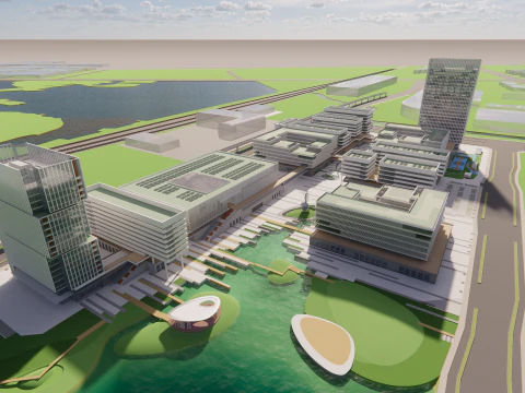 Modern City Block -A17 3D Model