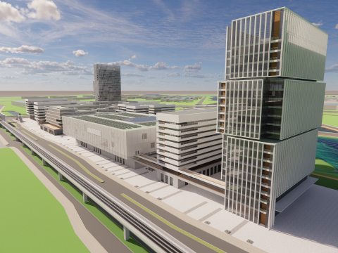 Modern City Block -A17 3D Model