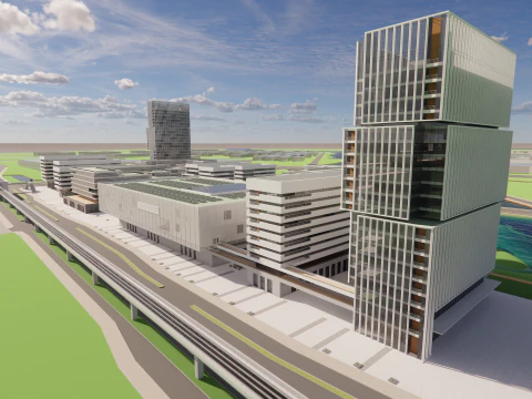 Modern City Block -A17 3D Model