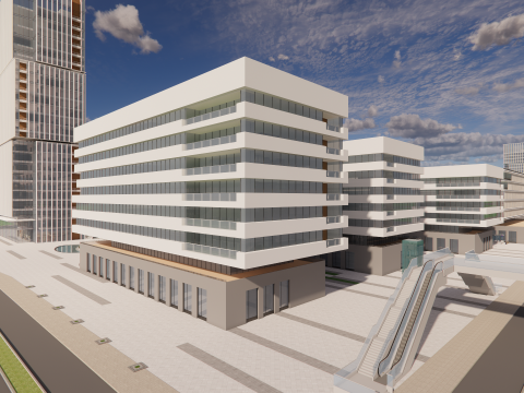Modern City Block -A17 3D Model