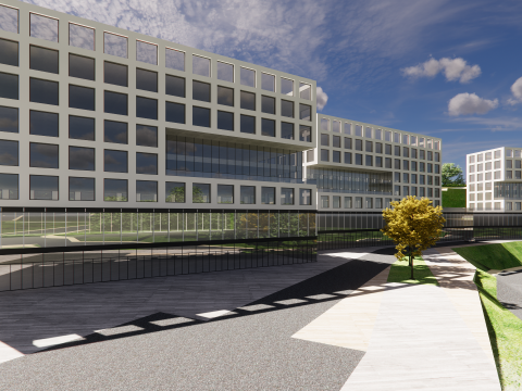 Modern City Block -A18 Model 3D