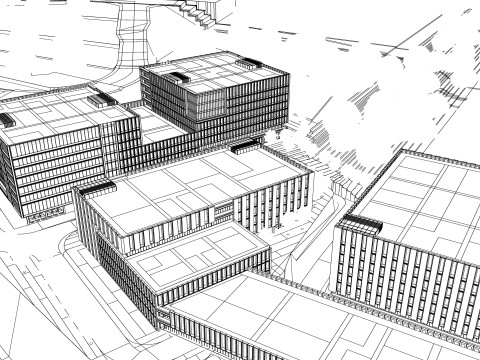 Modern City Block -A18 Model 3D
