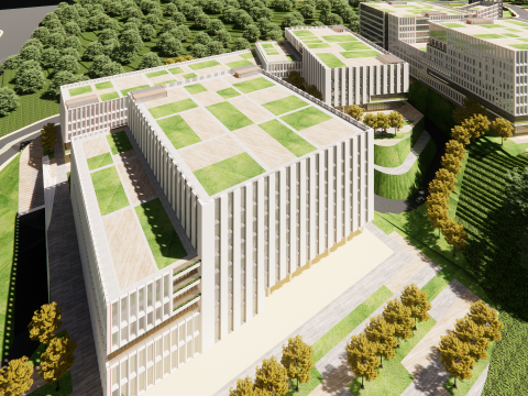 Modern City Block -A18 Model 3D