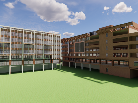 Modern City Block -A20 Model 3D