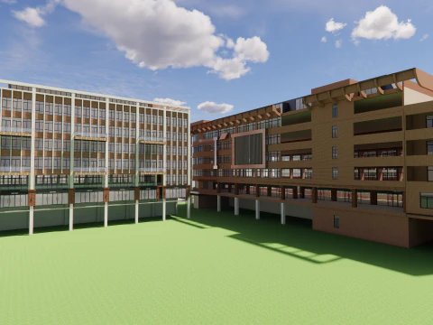 Modern City Block -A20 3D Model