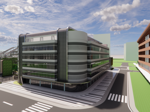 Modern City Block -A20 Model 3D