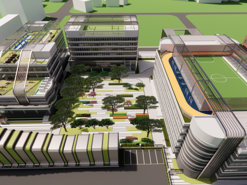 Modern City Block -A20 Model 3D