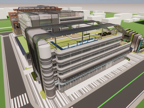 Modern City Block -A20 Model 3D