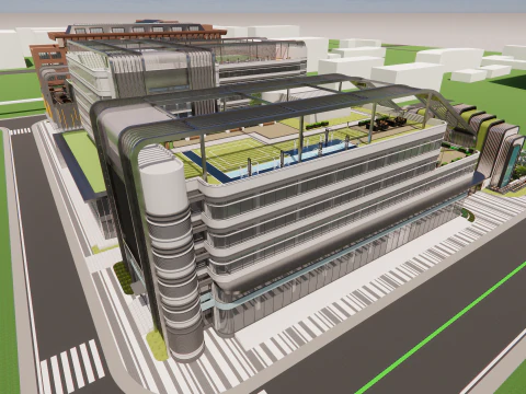 Modern City Block -A20 3D Model