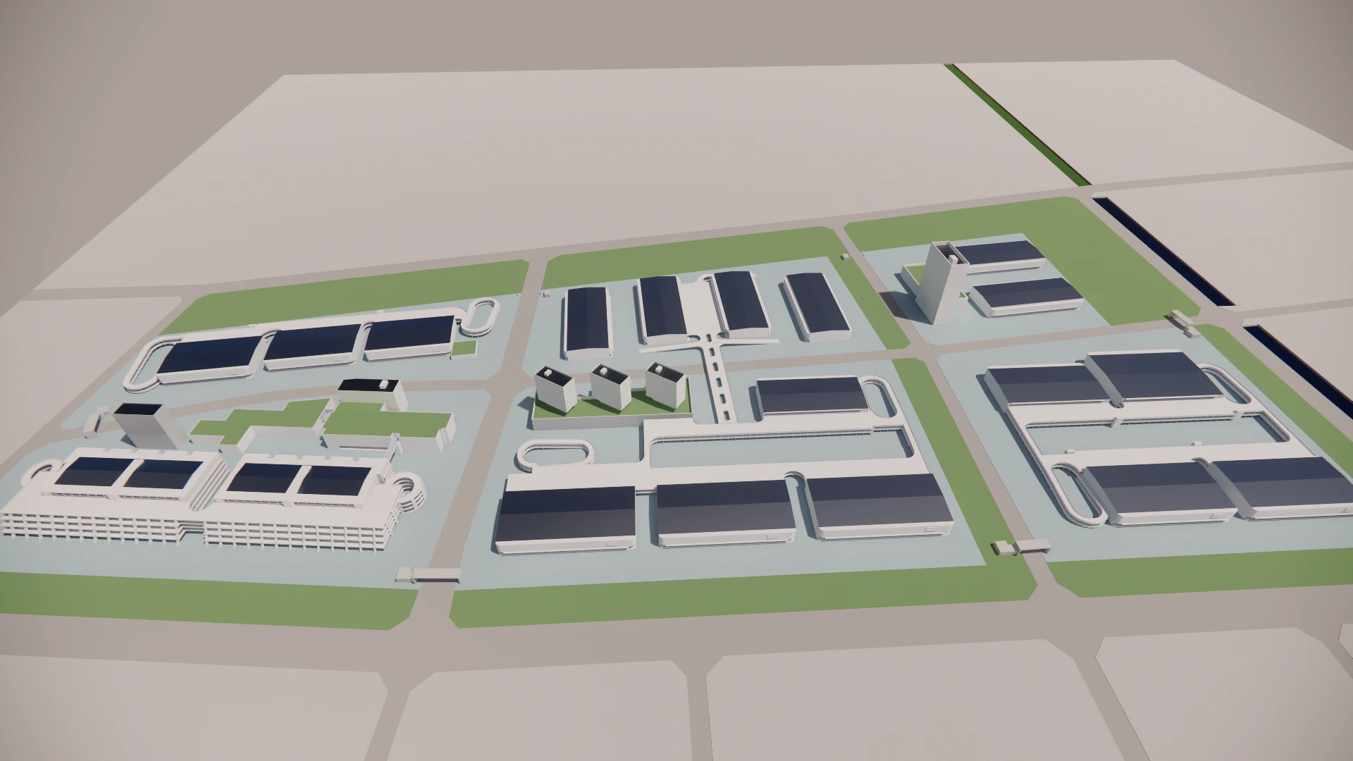 Logistics park -A21 3D Model .c4d .max .obj .3ds .fbx .stl .blend 