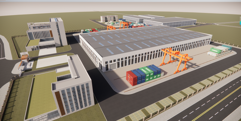 Industrial Scene -A25 3D Model .c4d .max .obj .3ds .fbx .stl .blend 