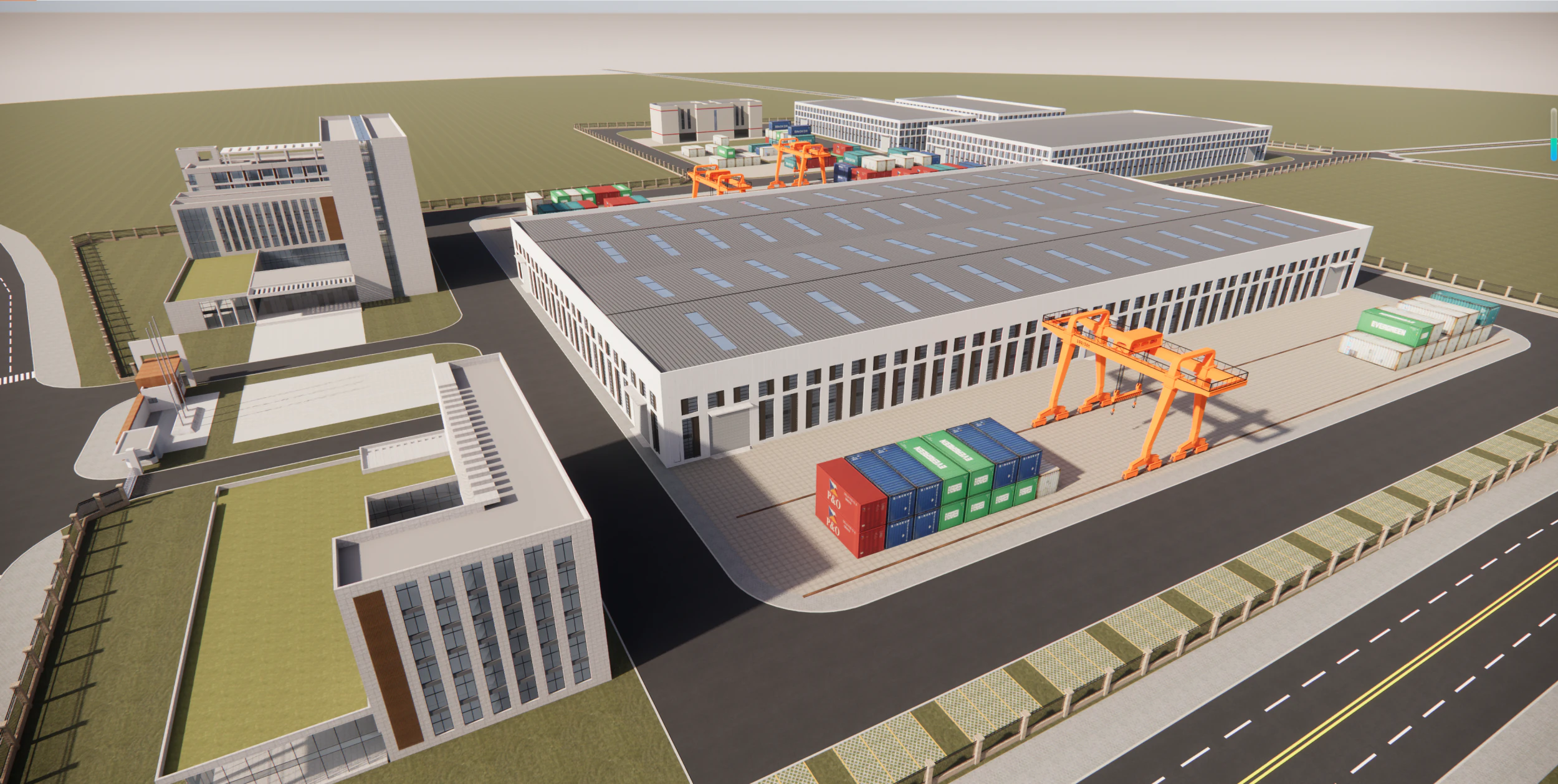 Industrial Scene -A25 3D Model .c4d .max .obj .3ds .fbx .stl .blend