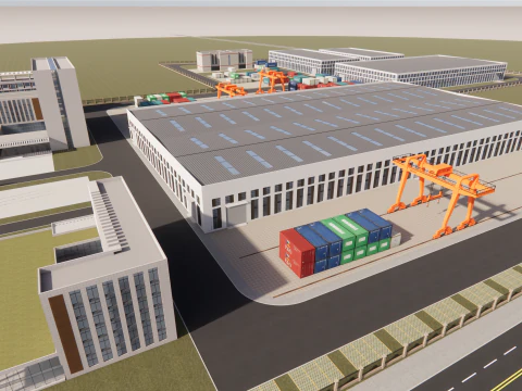 Scena industriale -A25 Modello 3D