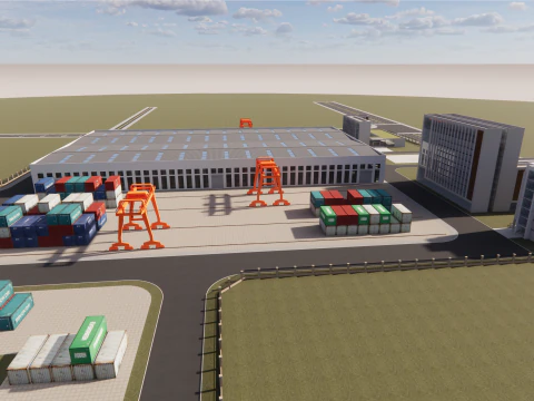 Industrial Scene -A25 3D Model