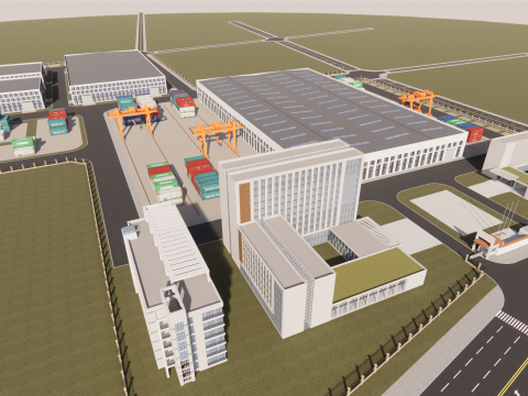 Industrial Scene -A25 3D Model