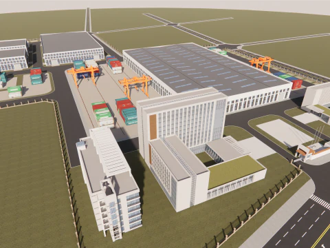 Industrial Scene -A25 3D Model
