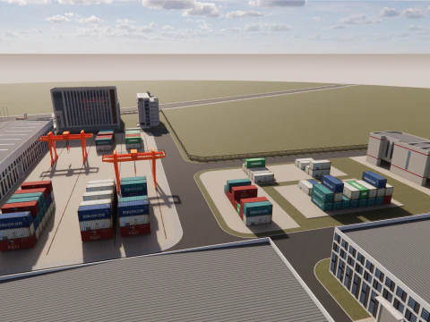 Industrial Scene -A25 3D Model