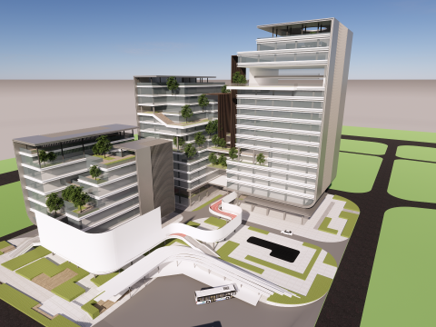 Modern City Block -A27 3D Model