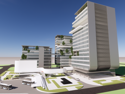 Modern City Block -A27 3D Модель