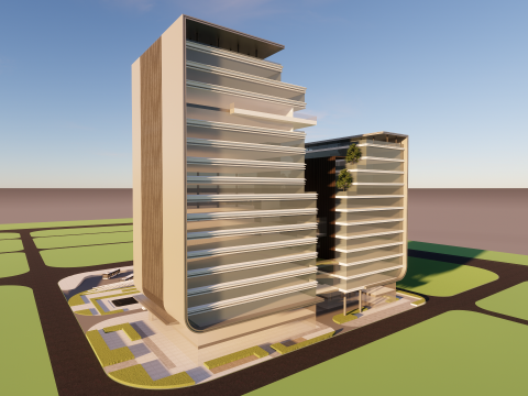 Modern City Block -A27 3D Модель