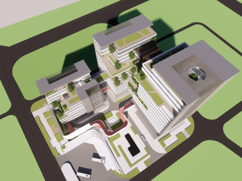 Modern City Block -A27 3D Модель