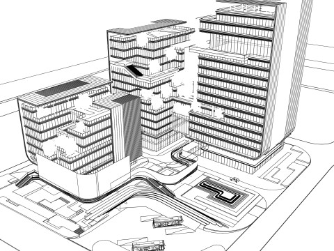 Modern City Block -A27 3D Модель
