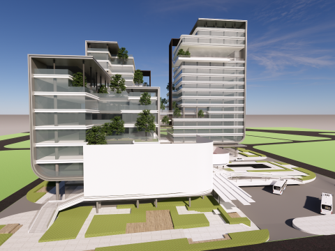 Modern City Block -A27 3D Модель