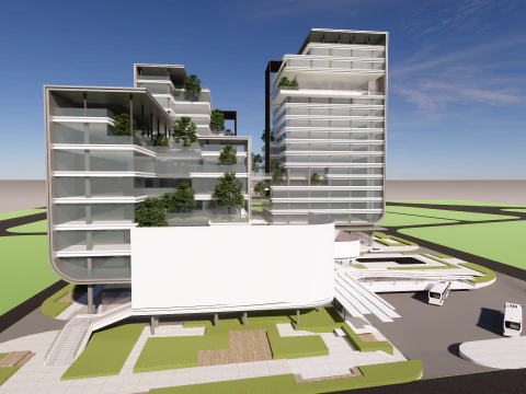 Modern City Block -A27 3D Model