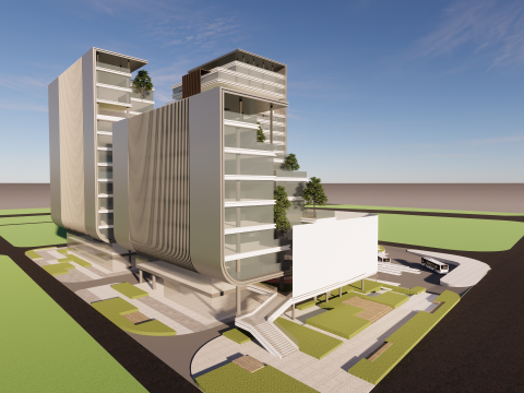 Modern City Block -A27 3D Модель