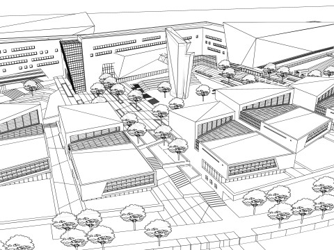 Modern City Block -A34 Modelo 3D