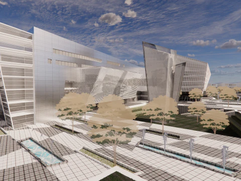 Modern City Block -A34 3D Model