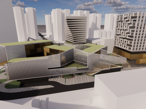 Modern City Block -A35 3D Модель