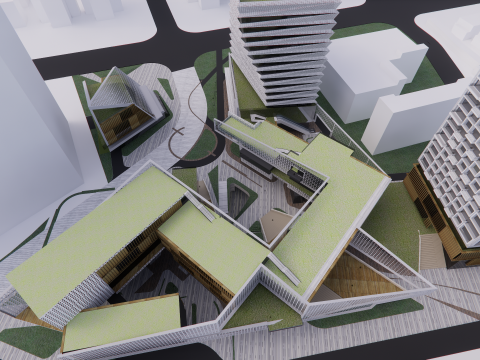 Modern City Block -A35 3D Модель