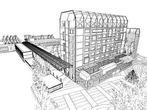 Modern City Block -A36 3D Model