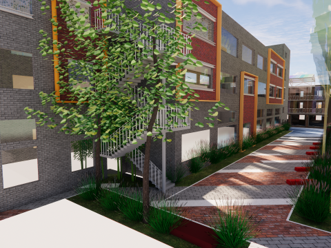 Modern City Block -A36 3D Model
