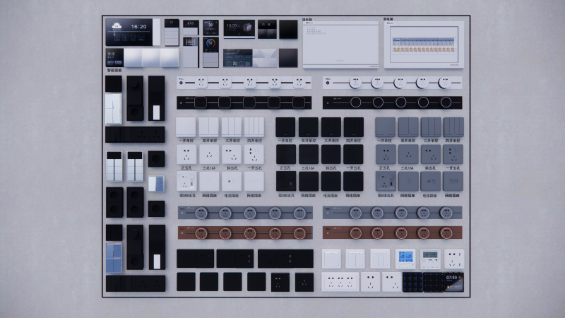Switch and Outlet Collection-A2 Modelo 3D .c4d .max .obj .3ds .fbx .stl .blend