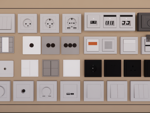Switch and Outlet Collection-A5 3D Модель