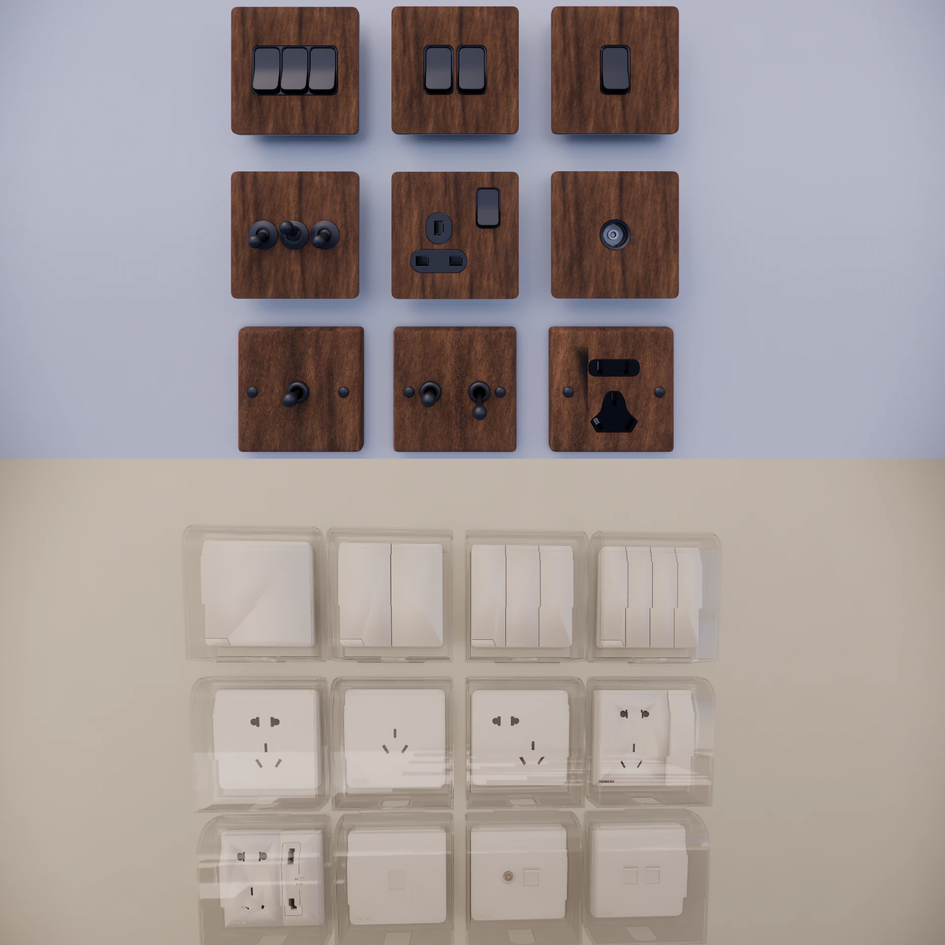 Switch and Outlet Collection-A6 3D Model .c4d .max .obj .3ds .fbx .stl .blend 