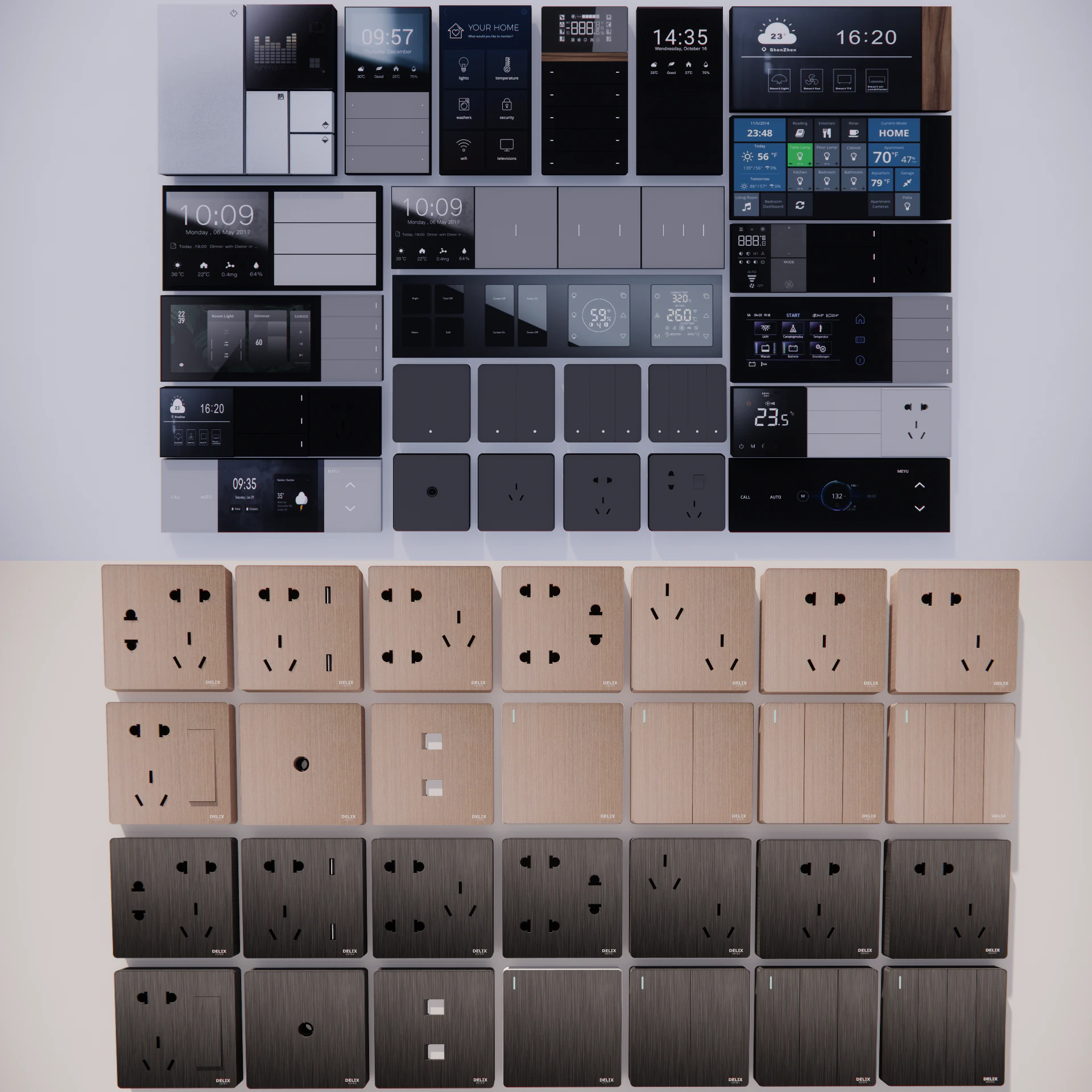 Switch and Outlet Collection-A7 3D Model .c4d .max .obj .3ds .fbx .stl .blend 