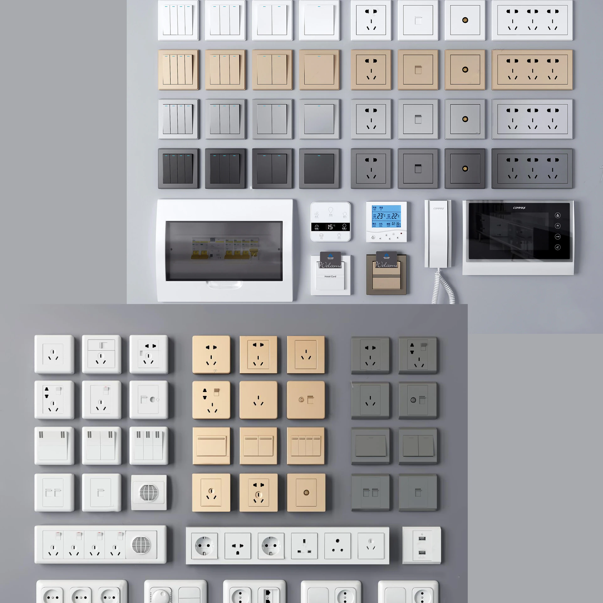 Switch and Outlet Collection-A8 3D Model .c4d .max .obj .3ds .fbx .stl .blend 