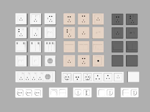 Switch and Outlet Collection-A8 3D Model