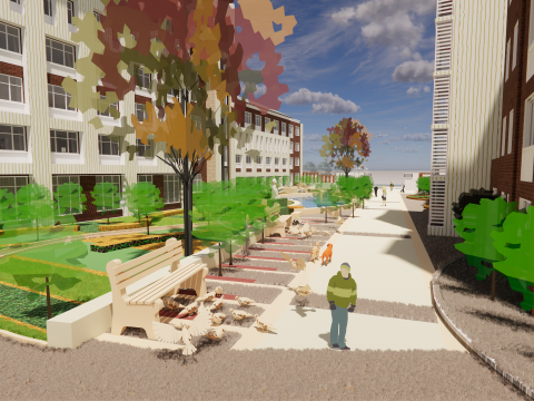 Homes and care center -A4 3D Model