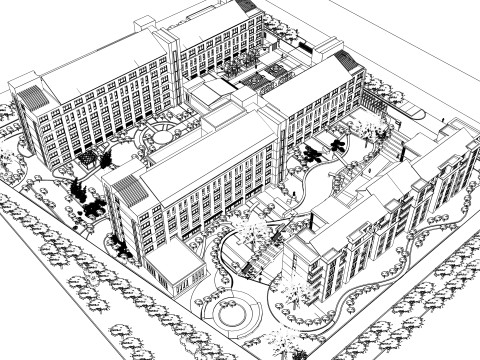 Homes and care center -A4 3D Model