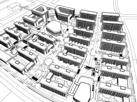 Homes and care center -A6 3D 모델