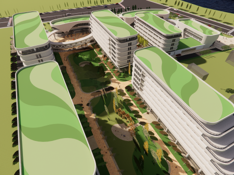 Homes and care center -A15 3D Модель